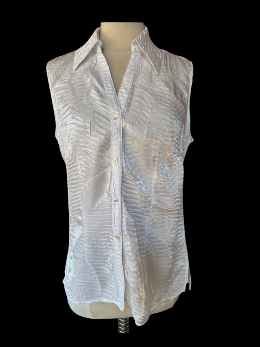1980s dressbarn‎ White Sleeveless Top